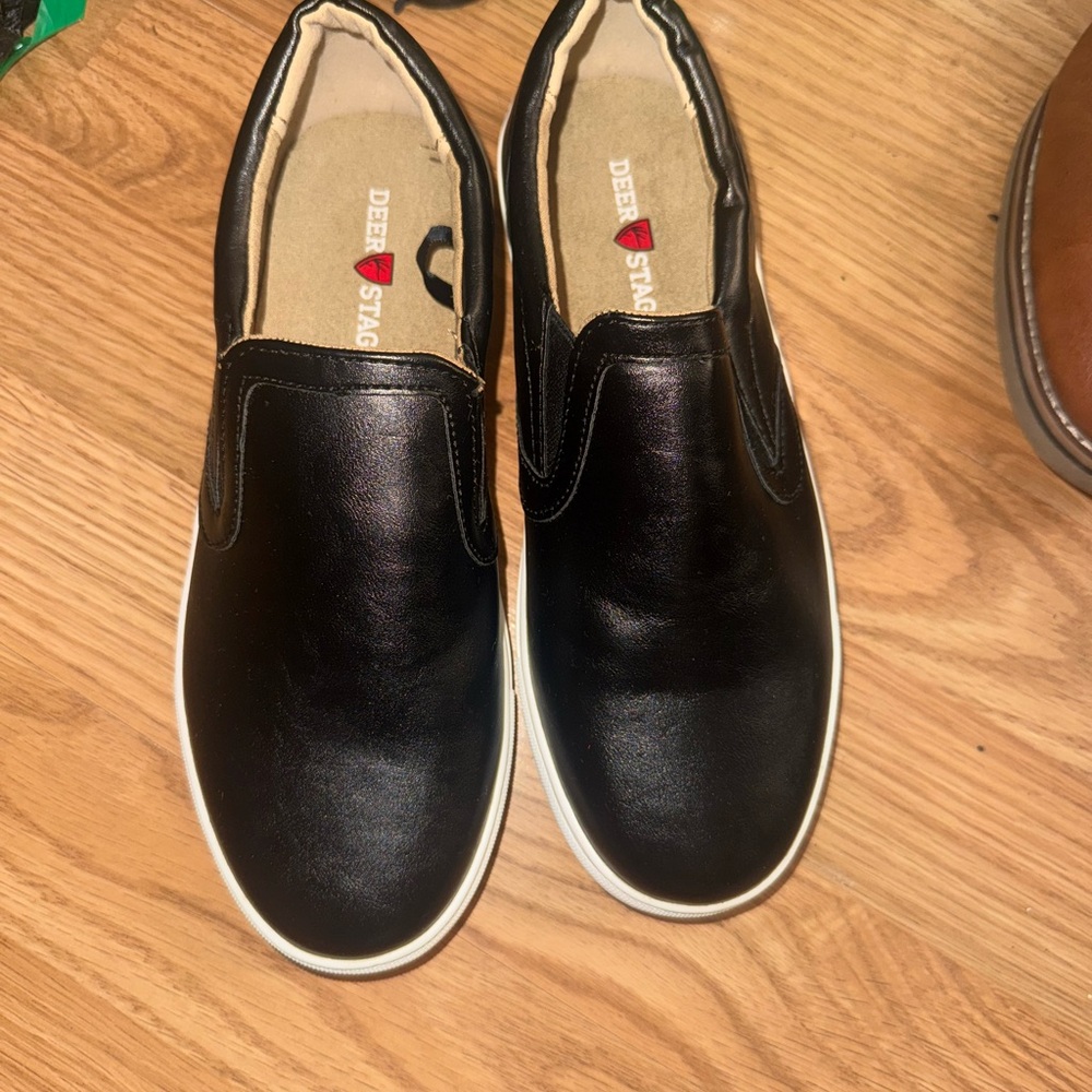 Deer Stags Black Loafers Slip-On Shoes